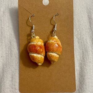 Beautiful fun miniatures food earrings!! Miniature bread shells earrings.